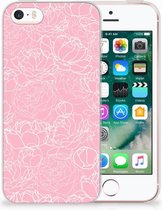 iPhone SE | 5S TPU Hoesje Design White Flowers
