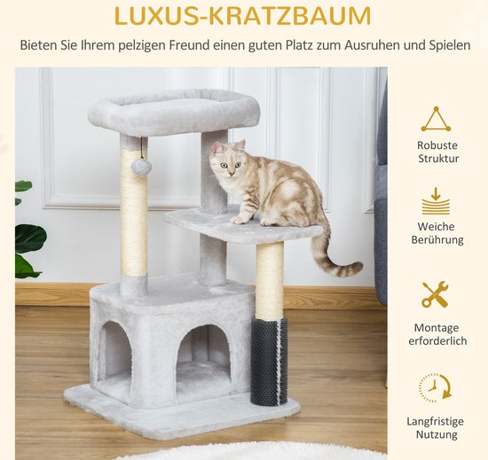 PawHut Kratzbaum avec mehrstufigem Design D30-467