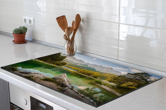 KitchenYeah® Inductie beschermer 80x52 cm - Bergen - Water - Duitsland - Kookplaataccessoires - Afdekplaat voor kookplaat - Inductiebeschermer - Inductiemat - Inductieplaat mat