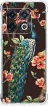 Smartphone hoesje OnePlus 10 Pro Beschermhoesje met transparante rand Pauw met Bloemen