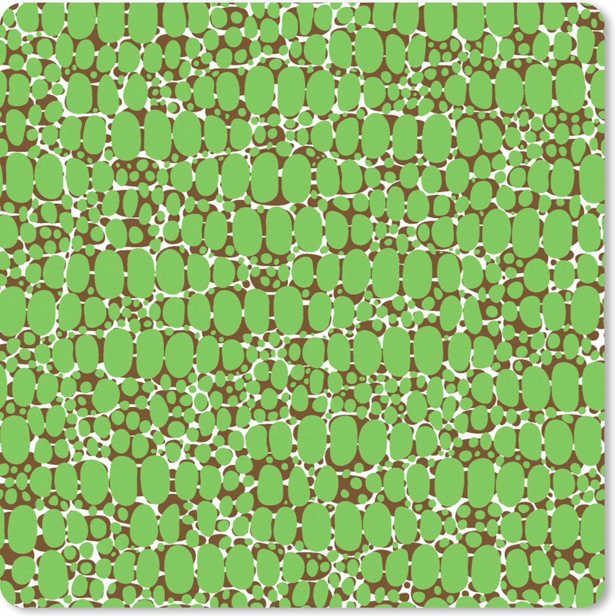 Muismat XXL 40x40 cm - Bureau onderlegger - Bureau mat Krokodil - Structuur - Patronen - Groen - Bureaumat - Gaming mousepad xl - Bureaulegger groot - Computer deskmat