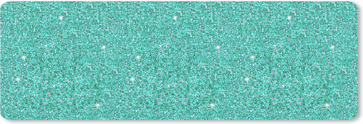 Muismat XXL 90x30 cm - Bureau onderlegger - Bureau mat Geboortesteen - Turquoise - Vissen - Patroon - Bureaumat - Gaming mousepad xl - Bureaulegger groot - Computer deskmat