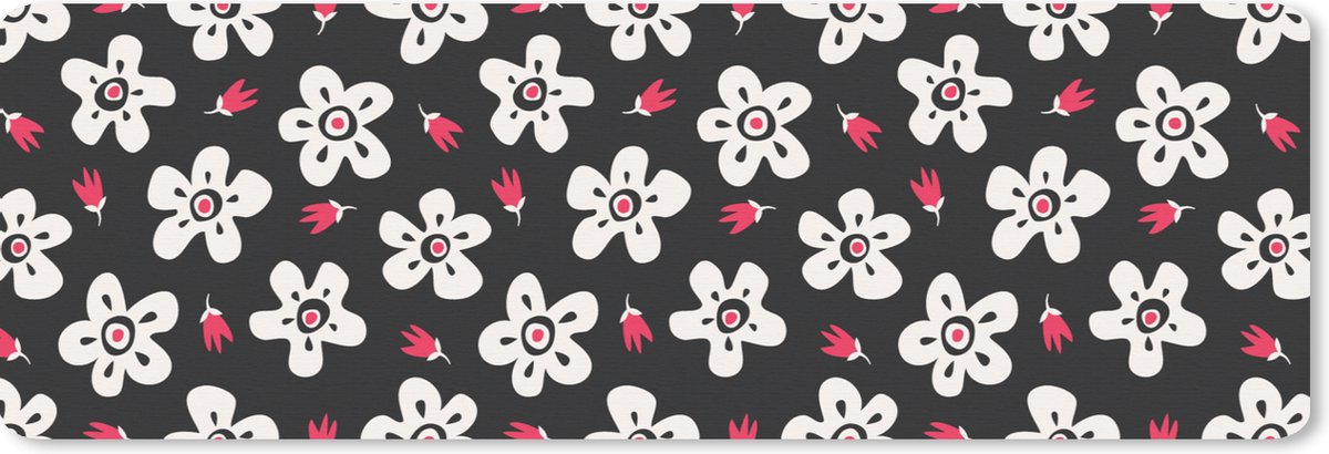 Muismat XXL 90x30 cm - Bureau onderlegger - Bureau mat Patronen - Bloemen - Sterren - Bureaumat - Gaming mousepad xl - Bureaulegger groot - Computer deskmat