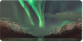 Muismat XXL - Bureau onderlegger - Bureau mat - Noorderlicht - Groen - Fjord - 120x60 cm - XXL muismat