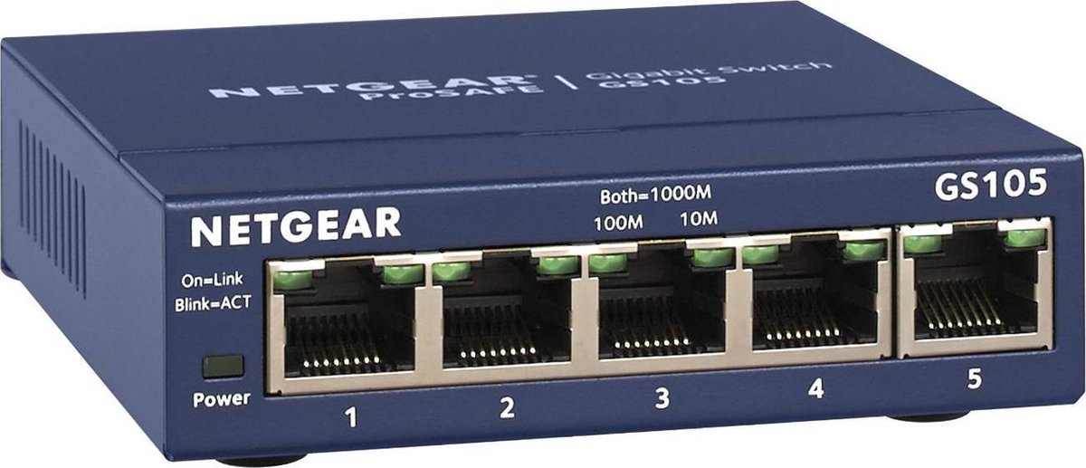 Netgear ProSAFE GS105GE - Netwerk Switch - Unmanaged - 5-Poorten - 3-Pack