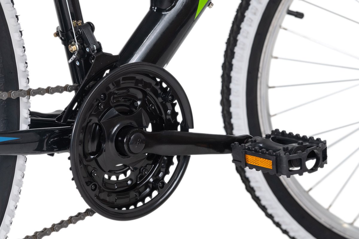 KS Cycling Fiets 26 inch fully-mountainbike Zodiac met 21 versnellingen zwart-groen 48 cm