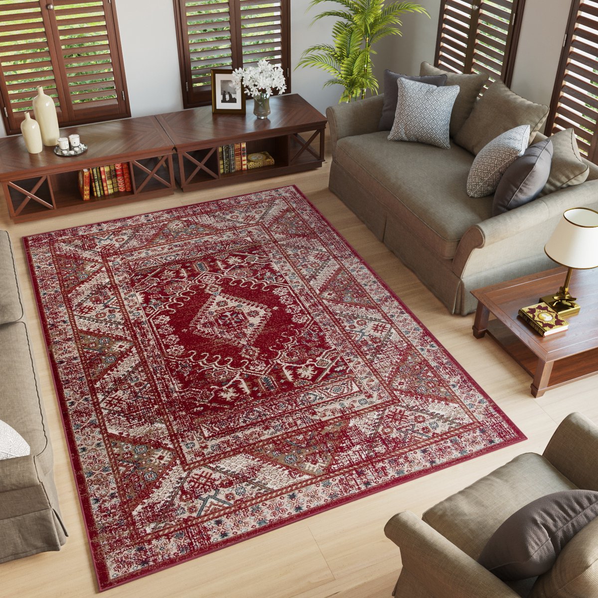 Tapiso Dubai Vloerkleed Tapijten Oriental Oosters Gebloemd Maat- 180x260