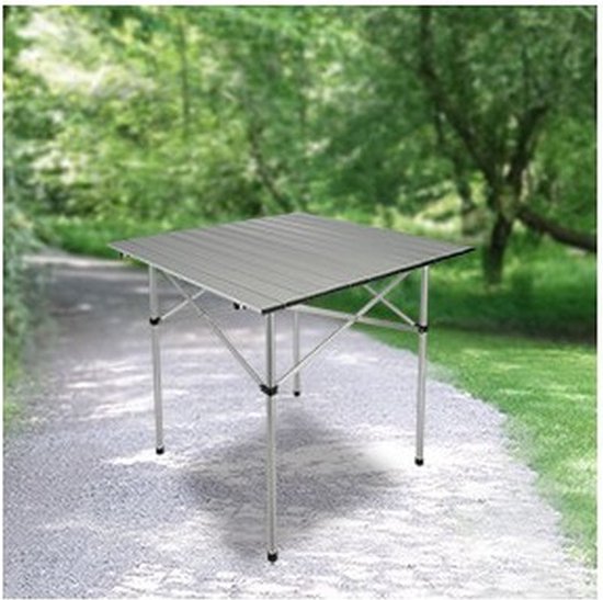 Inklapbare camping tafel aluminium 70 x 70 x 70 cm - tafel voor op de camping of in de tuin — afbeelding 2