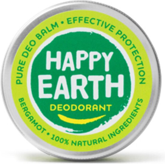 Happy Earth 100% Natuurlijke Deodorant Balm Bergamot 45 gr