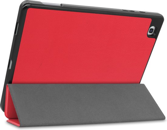Coque pour Samsung Galaxy Tab S6 Lite (2022) - 10,4 pouces - Étui livre à trois volets avec porte-stylet - Rouge