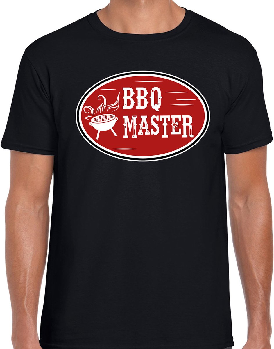 BBQ / Barbecue master t-shirt zwart - cadeau shirt voor heren - Verjaardag / Vaderdag kado XL