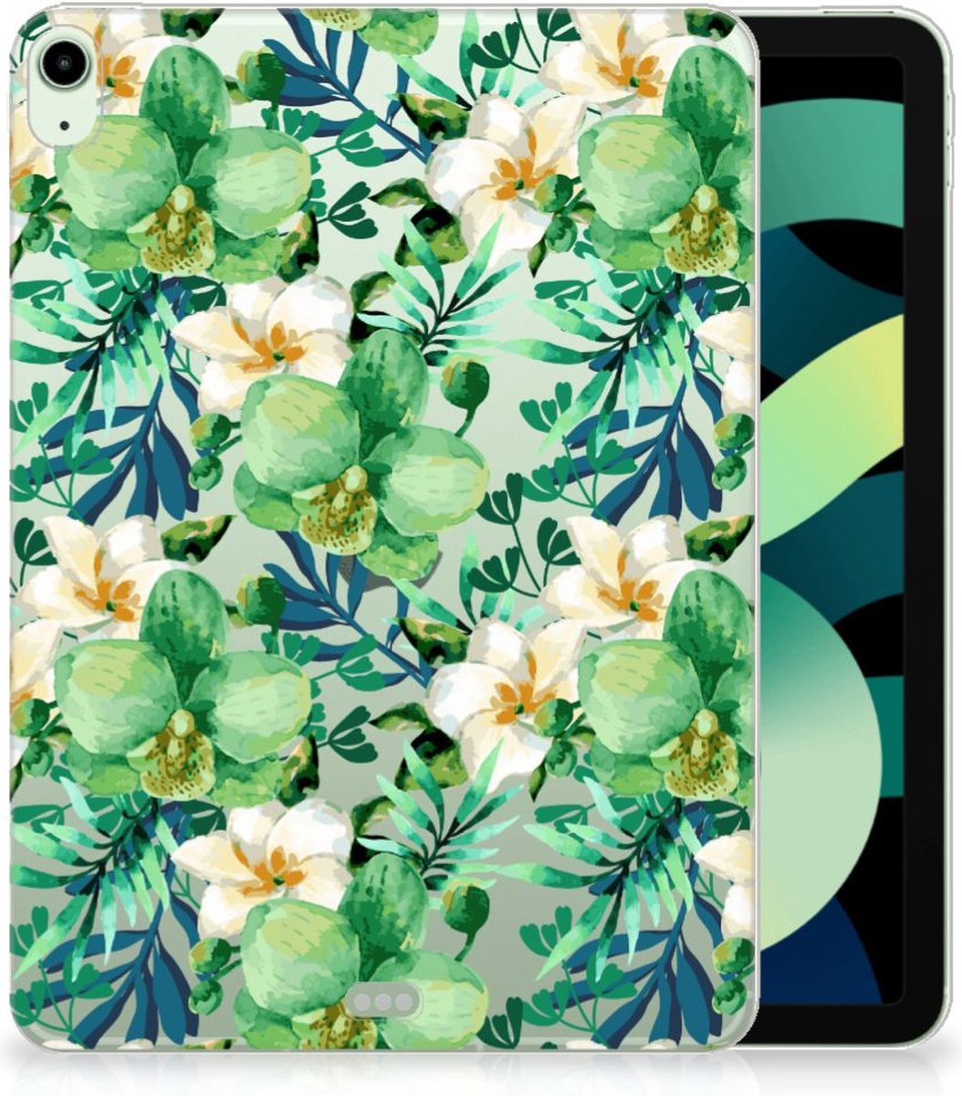 iPad Air (2020/2022) 10.9 inch Siliconen Hoesje Orchidee Groen