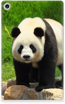 Hoesje Lenovo Tab M10 Plus (3e generatie) Tablethoes Kinderen Panda met transparant zijkanten