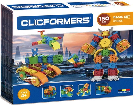 Clicformers bouwblokken - Basic 150 pcs bouwset - constructiespeelgoed