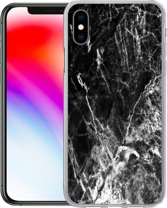 Coque iPhone Xs - Marbre - Pierre - Luxe - Coque de téléphone en Siliconen