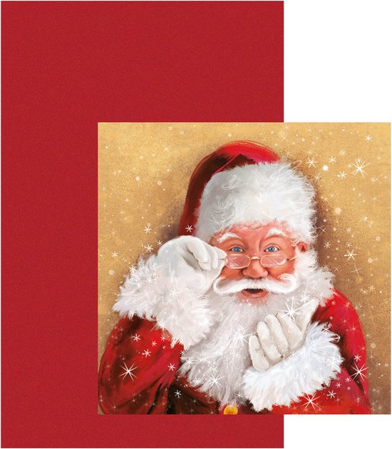 Nappe/nappe en papier rouge avec serviettes de Noël - Table de dîner de Noël  | bol.com