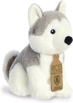 Pluche dieren knuffels husky hond van 21 cm - Knuffeldieren honden speelgoed