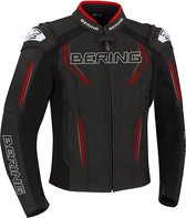 Bering Sprint-R Black Red Leather Motorcycle Jacket M - Maat - Jas