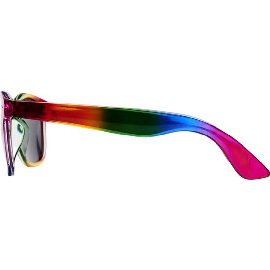 2x Regenboog zonnebrillen retro voor volwassenen - Regenboog zonnebrillen dames/heren van Belairy — afbeelding 4