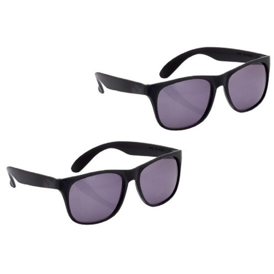 Set van 4x stuks voordelige zwarte verkleed zonnebrillen - Blues Brothers brillen van Merkloos — afbeelding 5