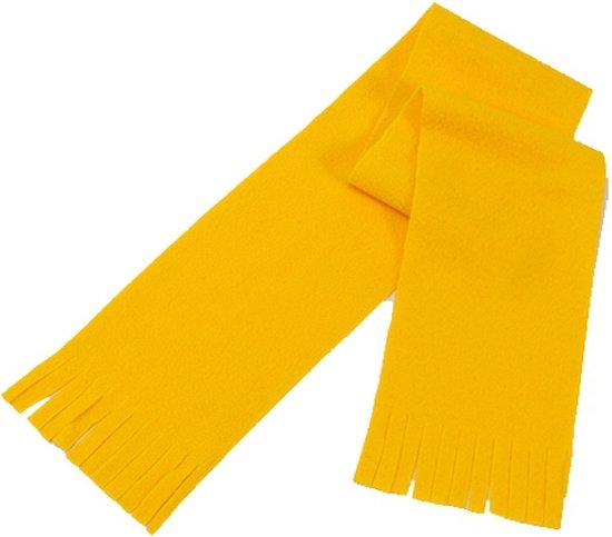 Voordelige kinder fleece sjaal geel