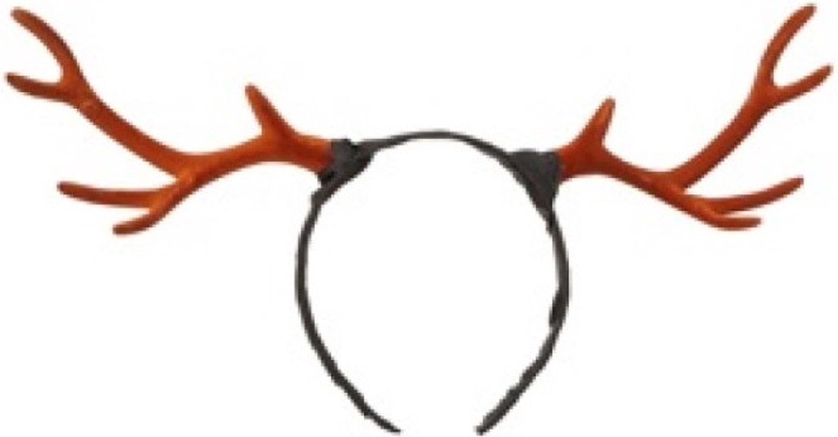 Kerst diadeem/haarband rendier gewei 35 cm kerstaccessoires - Kerstaccessoires/tiara/diademen
