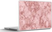 Laptop sticker - 15.6 inch - Rose gold - Glitter - Marmer - Agaat - 36x27,5cm - Laptopstickers - Laptop skin - Cover