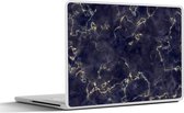 Laptop sticker - 12.3 inch - Marmer - Goud Agaat - 30x22cm - Laptopstickers - Laptop skin - Cover