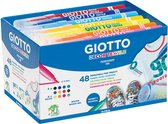 Marqueurs textiles Giotto Decor Textile, pack scolaire avec 48 pièces de couleurs assorties 4 pièces