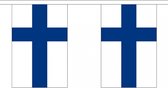 2x Buiten vlaggenlijn Finland 3 meter - Finse vlag - Supporter feestartikelen - Landen decoratie en versieringen