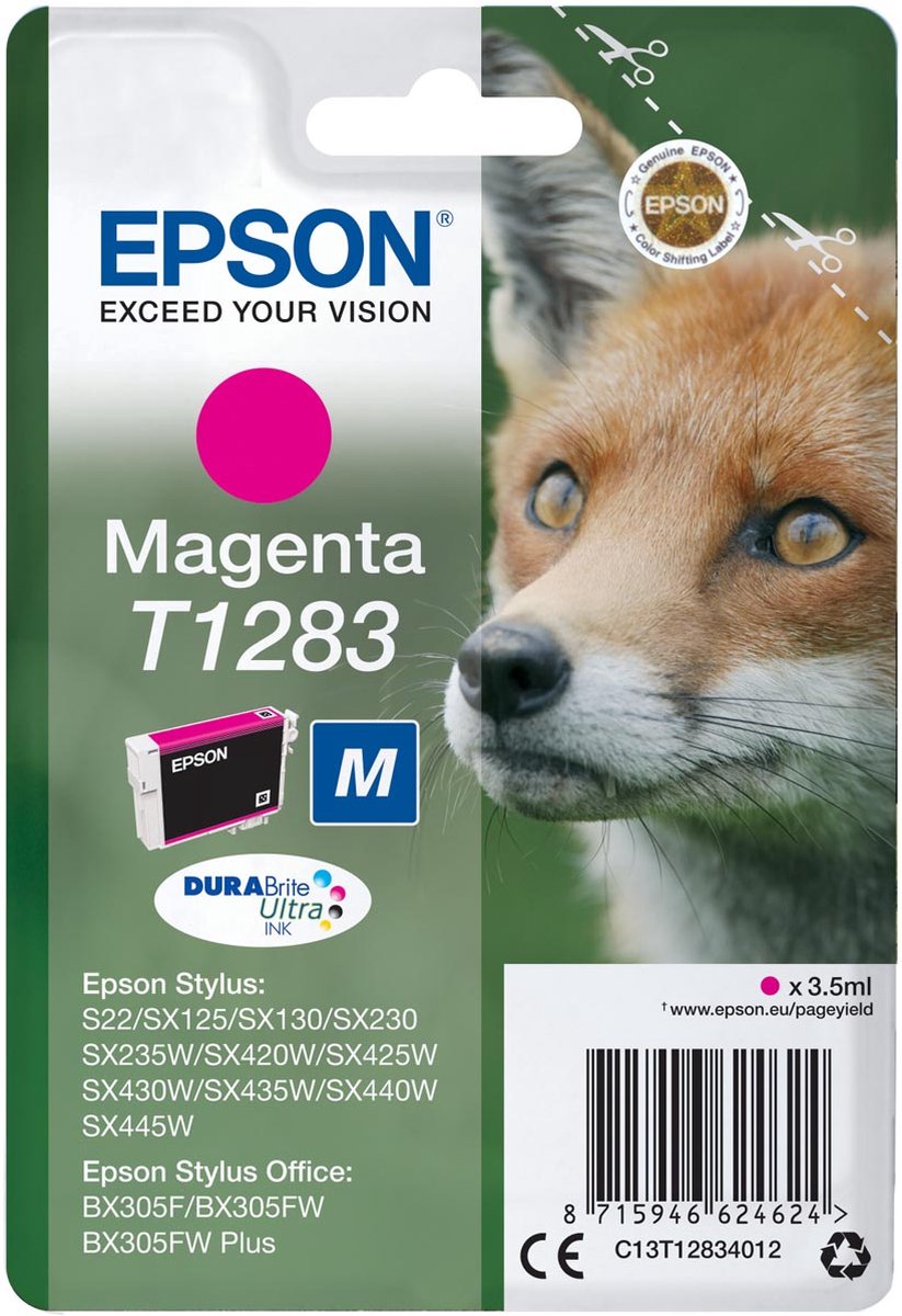 Epson Fox inktpatroon Magenta T1283 DURABrite Ultra Ink
