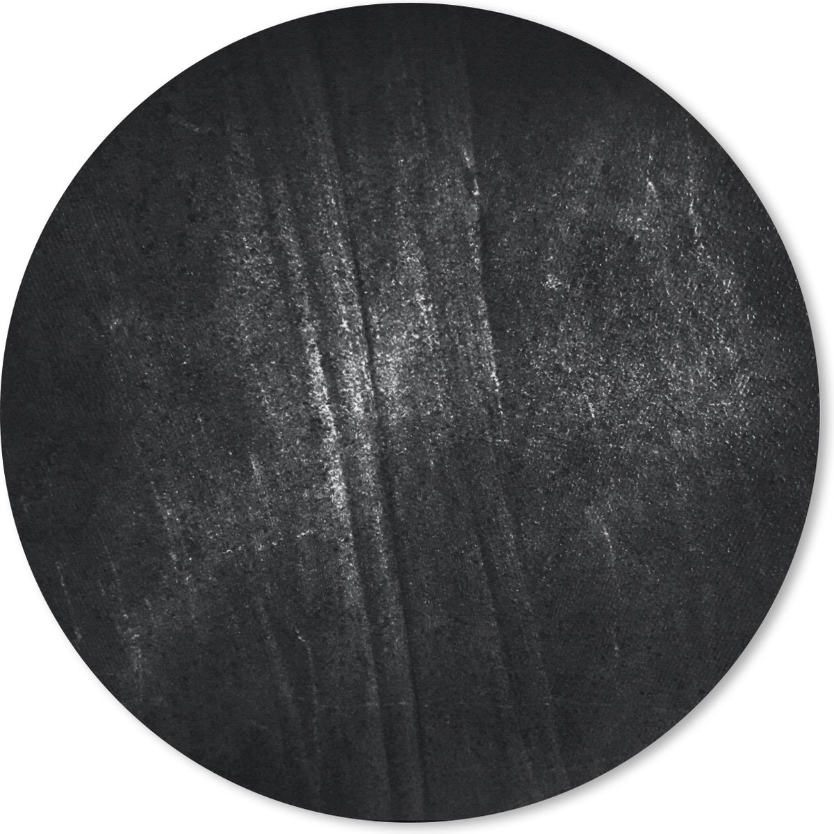 Muismat rond 30x30 cm - Mousepad Metaal print - Zwart - Glitter - Ronde muismatten
