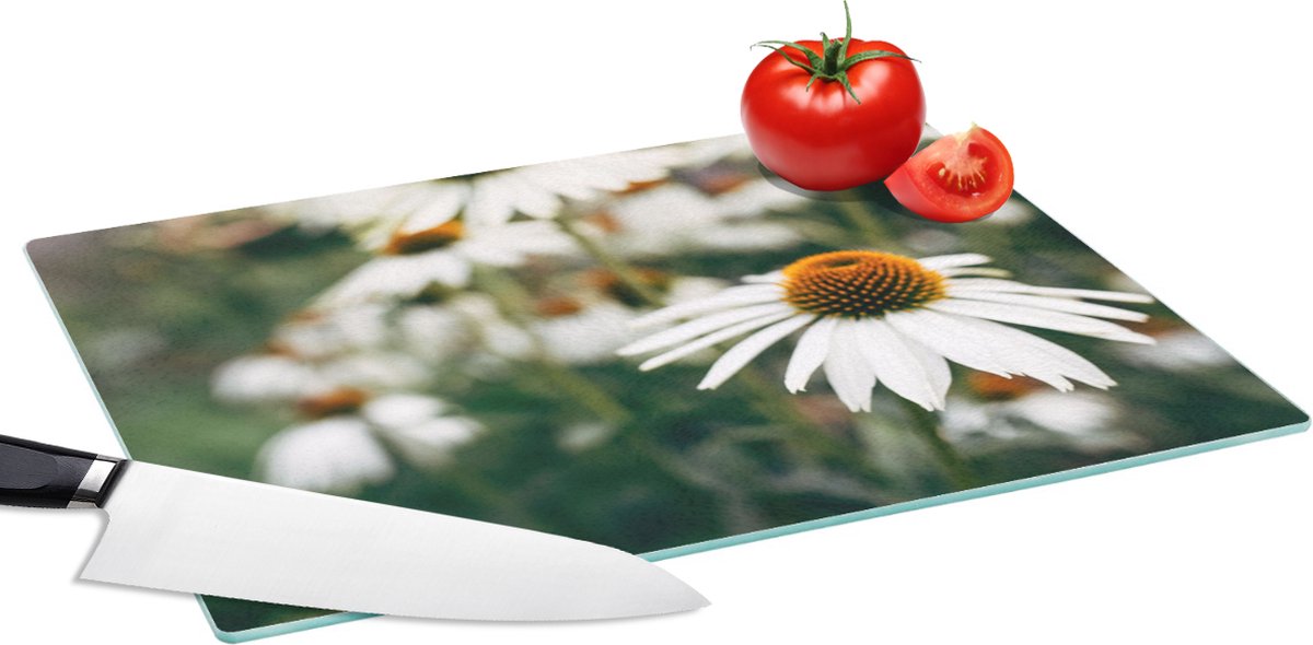 Glazen Snijplank - 39x28 - Bloemen - Herfst - Botanisch - Snijplanken Glas