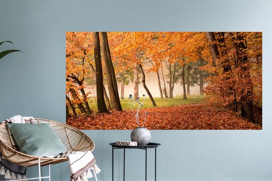 Stickers Stickers muraux - Feuilles - Automne - Forêt - 120x60 cm - Feuille adhésive