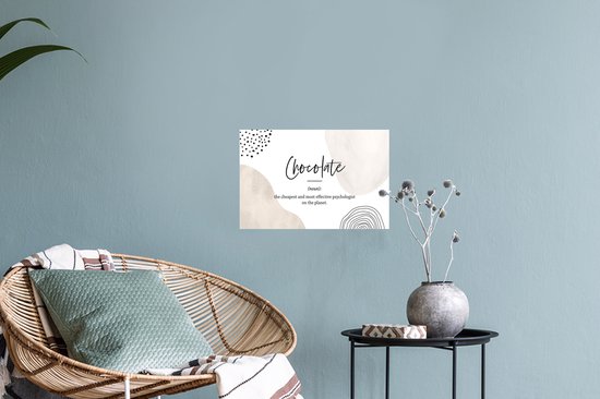 Stickers muraux - Proverbes - Chocolat - Citations - Dictionnaire - Définition du chocolat - 30x20 cm - Feuille adhésive