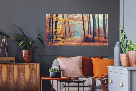 Stickers Stickers muraux - Forêt - Automne - Feuilles - 120x60 cm - Feuille adhésive