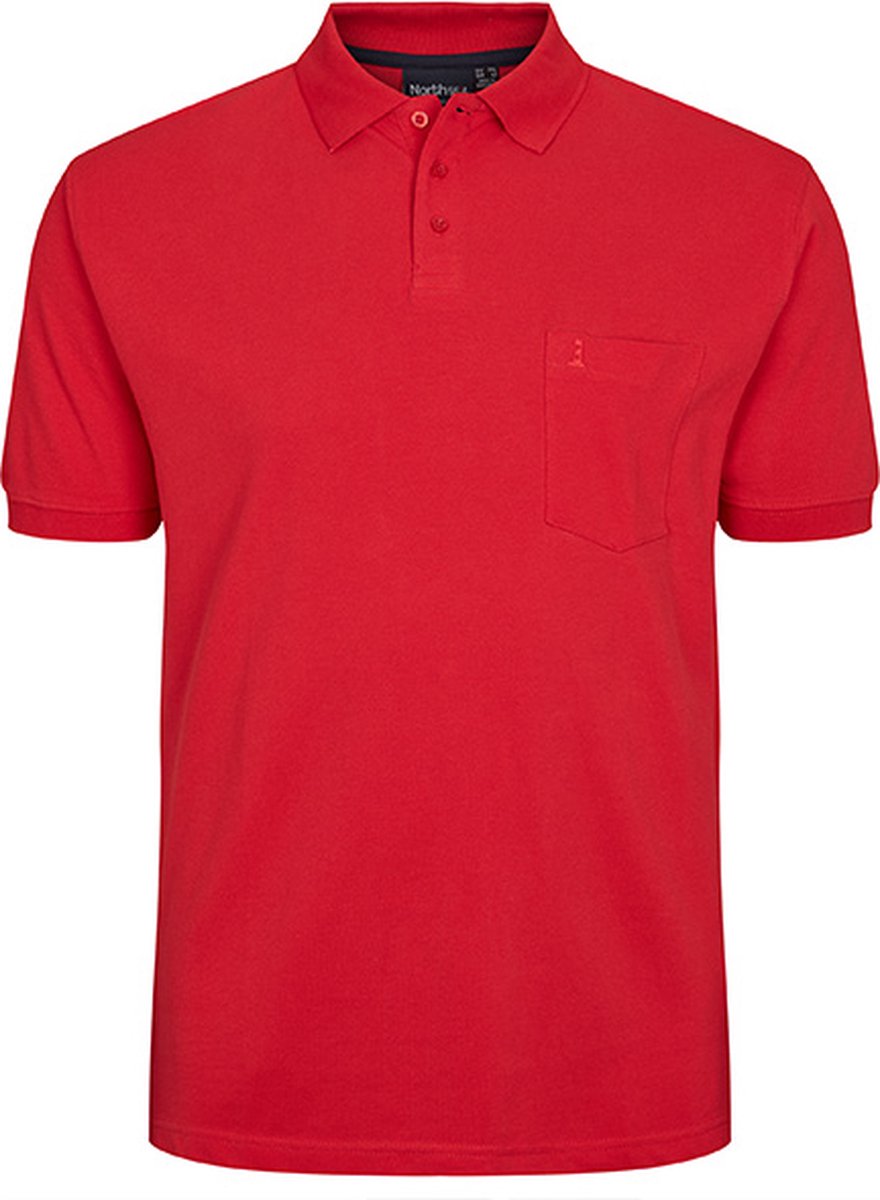 North 56°4 Polo's | Rood | 3XL | 2-Pack | 3 Knopen