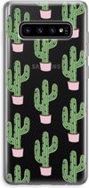 Case Company® - Hoesje geschikt voor Samsung Galaxy S10 Plus hoesje - Cactus Lover - Soft Cover Telefoonhoesje - Bescherming aan alle Kanten en Schermrand