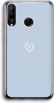 Case Company® - Hoesje geschikt voor Huawei P30 Lite hoesje - Klein Hart Blauw - Soft Cover Telefoonhoesje - Bescherming aan alle Kanten en Schermrand