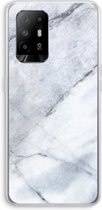 Case Company® - Hoesje geschikt voor Oppo A94 5G hoesje - Witte marmer - Soft Cover Telefoonhoesje - Bescherming aan alle Kanten en Schermrand