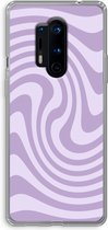 Case Company® - Hoesje geschikt voor OnePlus 8 Pro hoesje - Swirl Paars - Soft Cover Telefoonhoesje - Bescherming aan alle Kanten en Schermrand