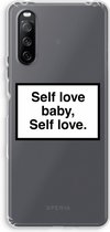 Case Company® - Hoesje geschikt voor Sony Xperia 10 III hoesje - Self love - Soft Cover Telefoonhoesje - Bescherming aan alle Kanten en Schermrand