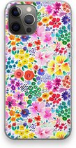 Case Company® - Hoesje geschikt voor iPhone 12 Pro Max hoesje - Little Flowers - Soft Cover Telefoonhoesje - Bescherming aan alle Kanten en Schermrand