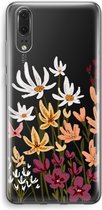 Case Company® - Hoesje geschikt voor Huawei P20 hoesje - Painted wildflowers - Soft Cover Telefoonhoesje - Bescherming aan alle Kanten en Schermrand