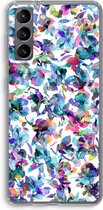 Case Company® - Hoesje geschikt voor Samsung Galaxy S21 hoesje - Hibiscus Flowers - Soft Cover Telefoonhoesje - Bescherming aan alle Kanten en Schermrand