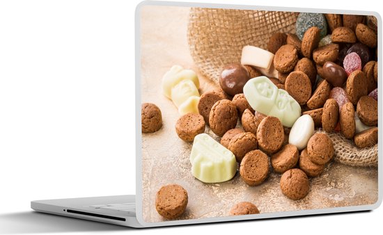 Foto: Laptop sticker 14 inch pepernoten sinterklaas sint kinderen jongens meisjes kids 32x5x23x5cm laptopstickers laptop skin cover