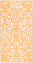 Bol.com vidaXL - Buitenkleed - 190x290 - cm - PP - oranje - en - wit aanbieding