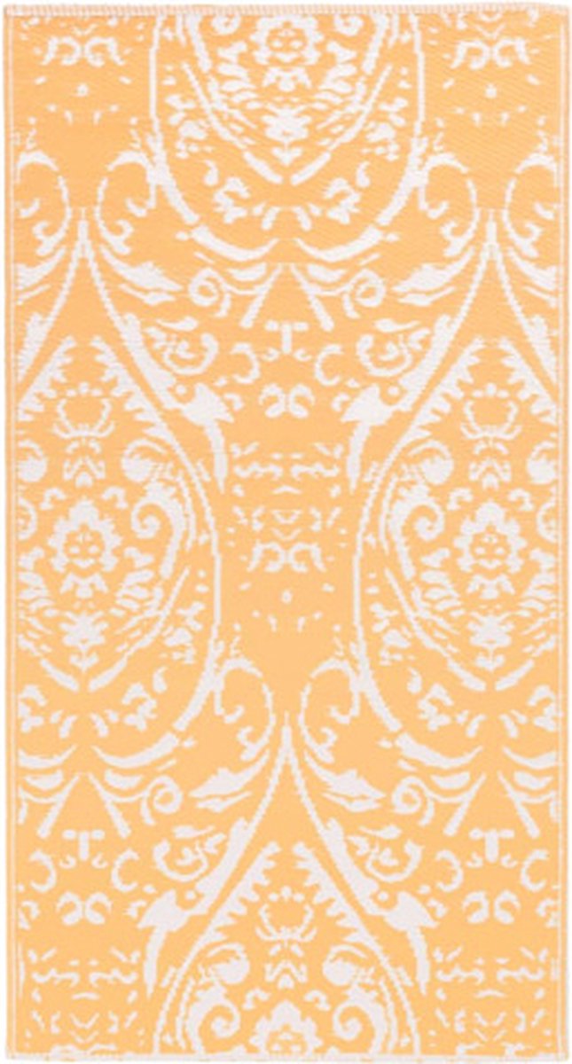 vidaXL - Buitenkleed - ARAKIL - 190x290 - cm - PP - oranje - en - wit