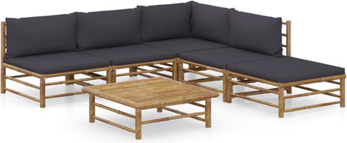 Vidaxl Tuinset Grijs Loungeset