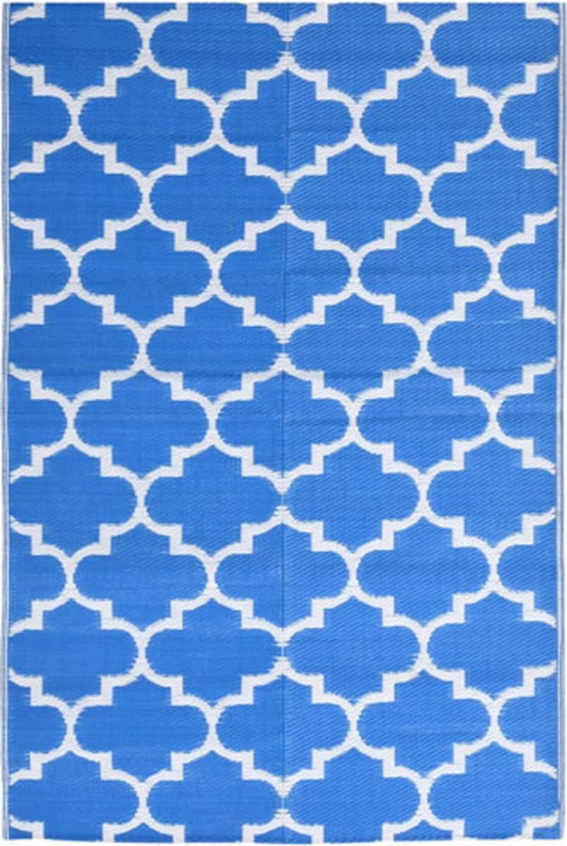 vidaXL - Buitenkleed - 190x290 - cm - polypropeen - blauw